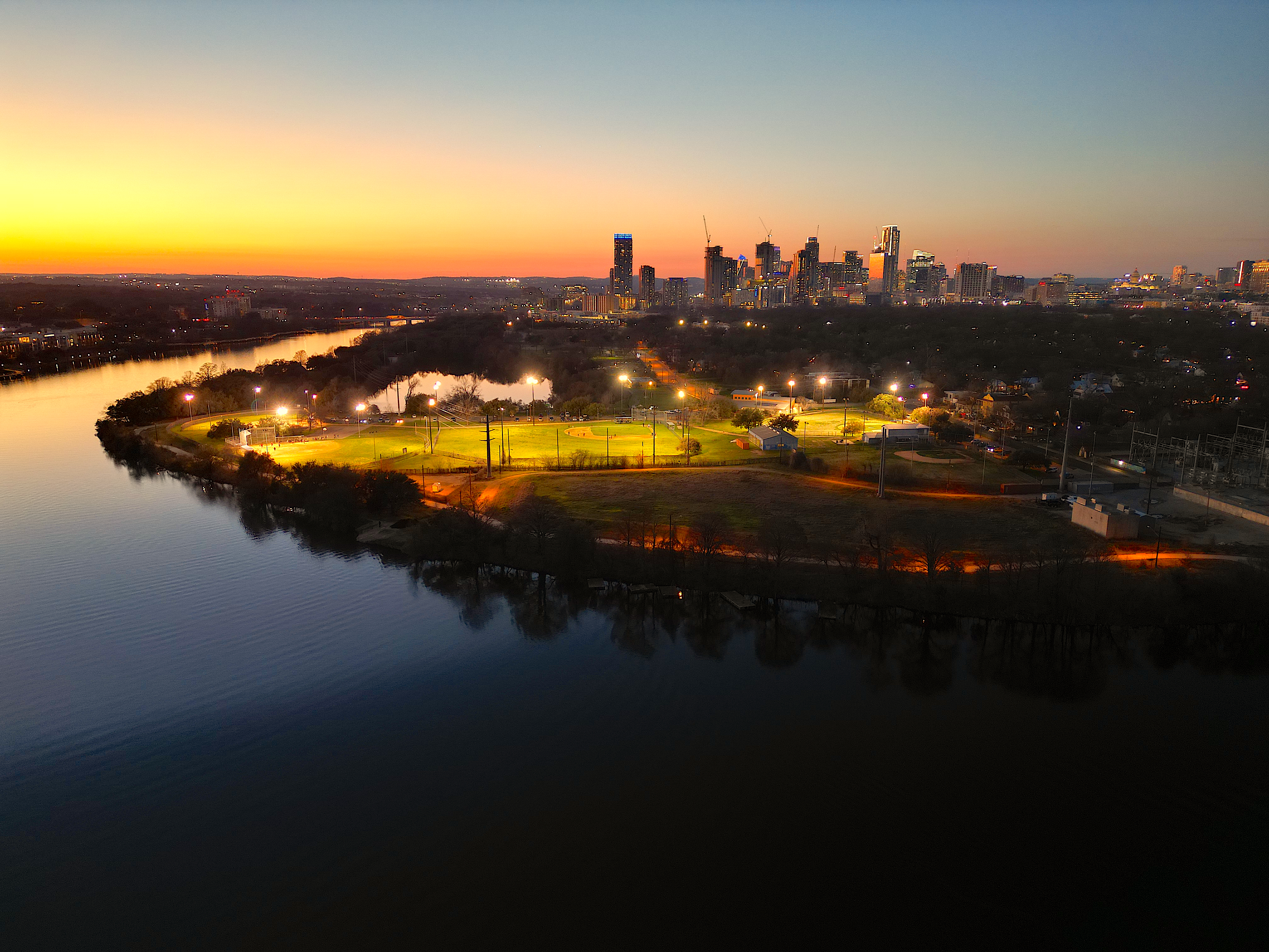 Sunset over downtown Austin on Feb. 5, 2024. (Courtesy Dan McGreevy)